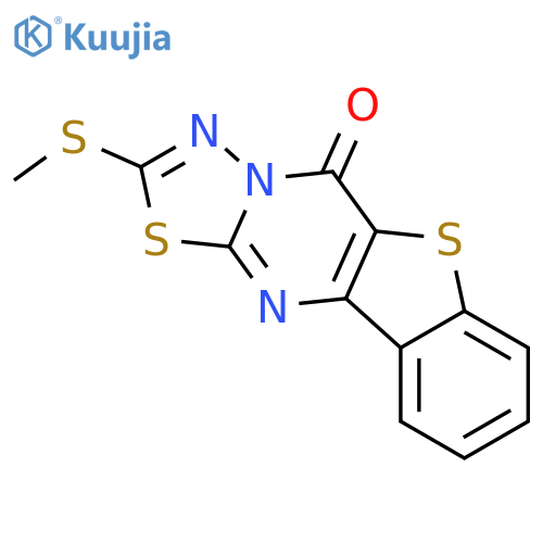 5H-[1]Benzothieno[3,2-d]-1,3,4-thiadiazolo[3,2-a]pyrimidin-5-one,2-(methylthio)- structure