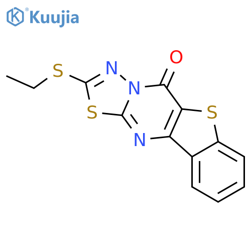 5H-[1]Benzothieno[3,2-d]-1,3,4-thiadiazolo[3,2-a]pyrimidin-5-one,2-(ethylthio)- structure