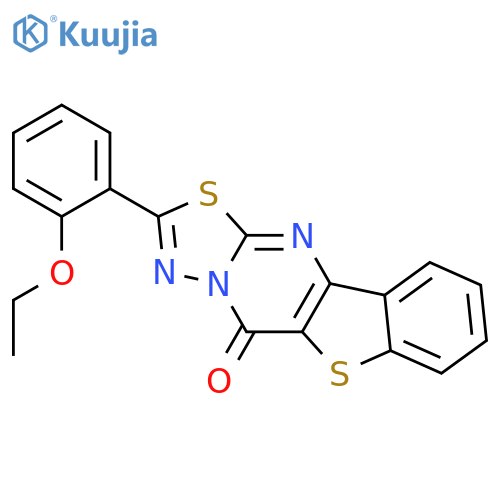 5H-[1]Benzothieno[3,2-d]-1,3,4-thiadiazolo[3,2-a]pyrimidin-5-one,2-(2-ethoxyphenyl)- structure
