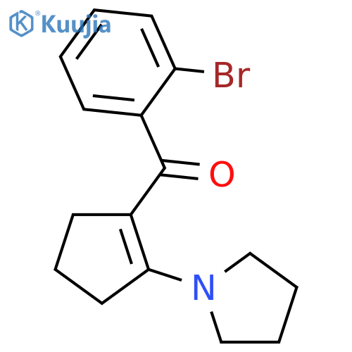 Methanone, (2-bromophenyl)[2-(1-pyrrolidinyl)-1-cyclopenten-1-yl]- structure