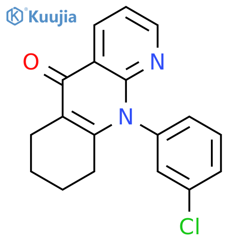 Benzo[b][1,8]naphthyridin-5(7H)-one,10-(3-chlorophenyl)-6,8,9,10-tetrahydro- structure