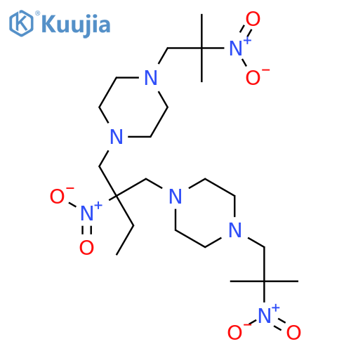 Piperazine, 1,1'-(2-ethyl-2-nitro-1,3-propanediyl)bis[4-(2-methyl-2-nitropropyl)- structure