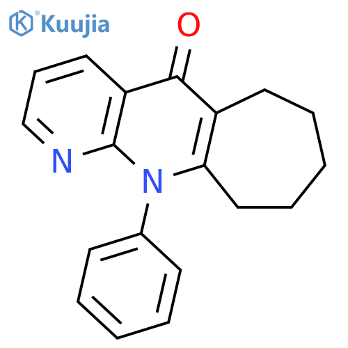 5H-Cyclohepta[b][1,8]naphthyridin-5-one, 6,7,8,9,10,11-hexahydro-11-phenyl- structure