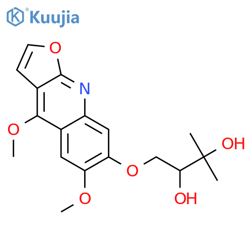 (+)-1-(4,6-dimethoxy-furo[2,3-b]quinolin-7-yloxy)-3-methyl-butane-2,3-diol structure