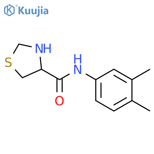 N-(3,4-dimethylphenyl)-1,3-thiazolidine-4-carboxamide structure