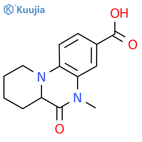 5-Methyl-6-oxo-6,6a,7,8,9,10-hexahydro-5H-pyrido[1,2-a]quinoxaline-3-carboxylic acid structure