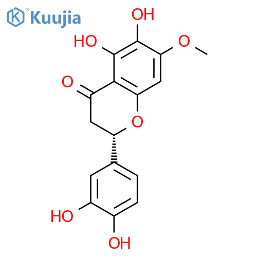 4H-1-Benzopyran-4-one, 2-(3,4-dihydroxyphenyl)-2,3-dihydro-5,6-dihydroxy-7-methoxy-, (S)- structure