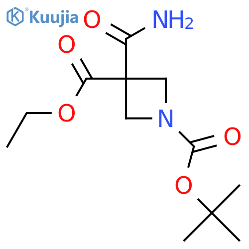 1-Tert-butyl 3-ethyl 3-carbamoylazetidine-1,3-dicarboxylate structure
