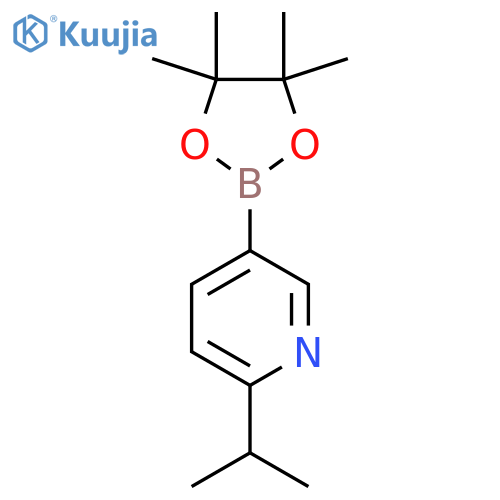 2-propan-2-yl-5-(4,4,5,5-tetramethyl-1,3,2-dioxaborolan-2-yl)pyridine structure