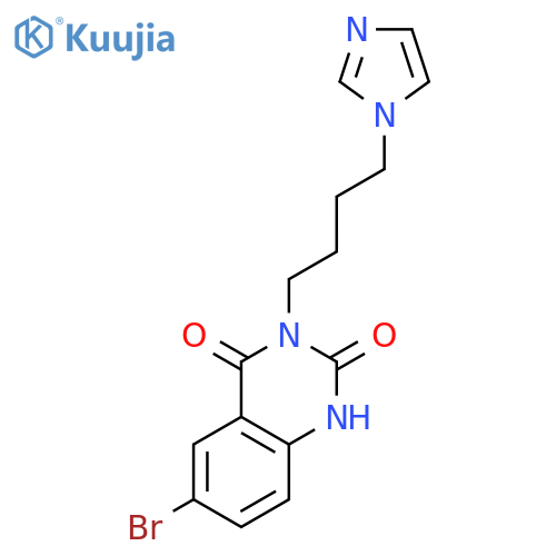 2,4(1H,3H)-Quinazolinedione, 6-bromo-3-[4-(1H-imidazol-1-yl)butyl]- structure