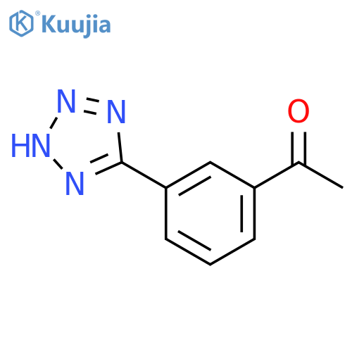 1-3-(1H-1,2,3,4-tetrazol-5-yl)phenylethan-1-one structure
