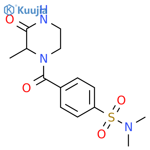 N,N-dimethyl-4-(2-methyl-3-oxopiperazine-1-carbonyl)benzene-1-sulfonamide structure