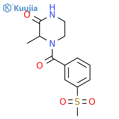 4-(3-methanesulfonylbenzoyl)-3-methylpiperazin-2-one structure