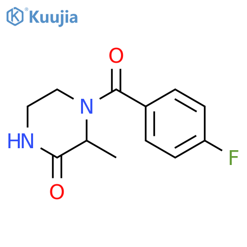 4-(4-fluorobenzoyl)-3-methylpiperazin-2-one structure
