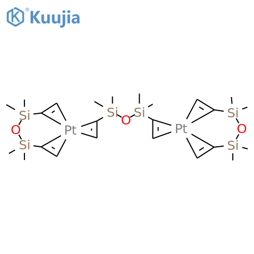 Platinum, bis[1,3-bis(η2-ethenyl)-1,1,3,3-tetramethyldisiloxane][μ-(η2:η2-1,3-diethenyl-1,1,3,3-tetramethyldisiloxane)]di- (9CI) structure