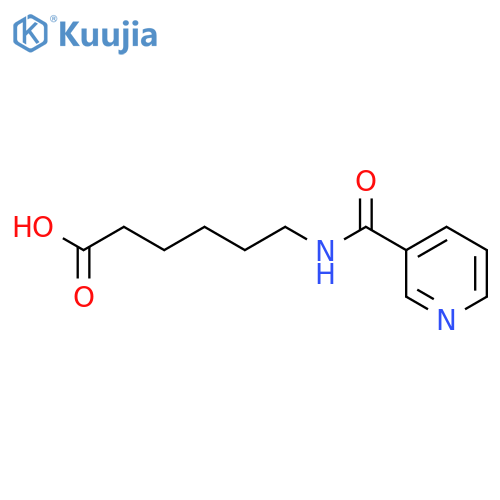 Hexanoic acid, 6-[(3-pyridinylcarbonyl)amino]- structure