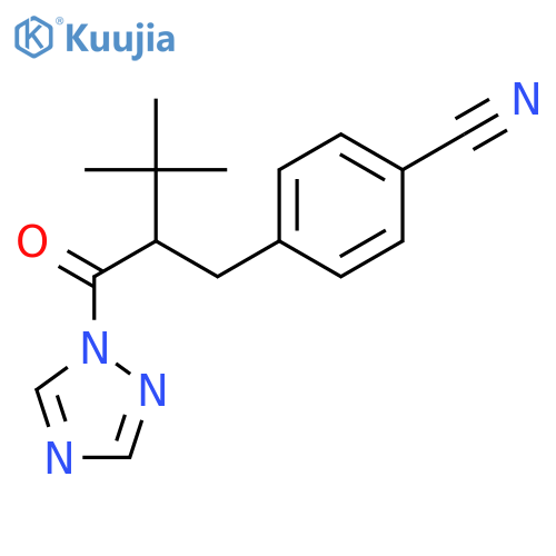 Benzonitrile,4-[3,3-dimethyl-2-(1H-1,2,4-triazol-1-ylcarbonyl)butyl]- structure