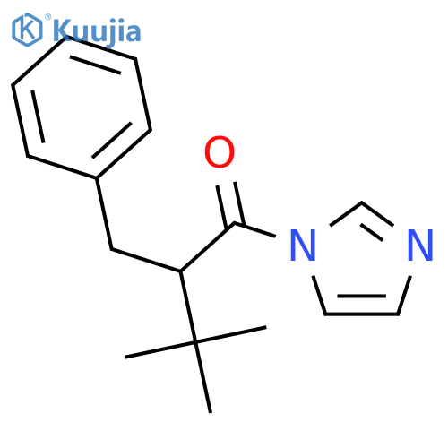 1H-Imidazole,1-[3,3-dimethyl-1-oxo-2-(phenylmethyl)butyl]-, (-)- (9CI) structure