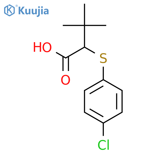 Butanoic acid,2-[(4-chlorophenyl)thio]-3,3-dimethyl- structure