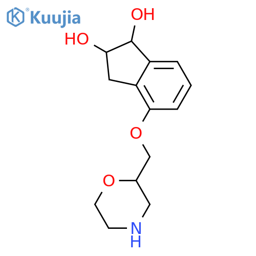 1H-Indene-1,2-diol, 2,3-dihydro-4-(2-morpholinylmethoxy)- structure