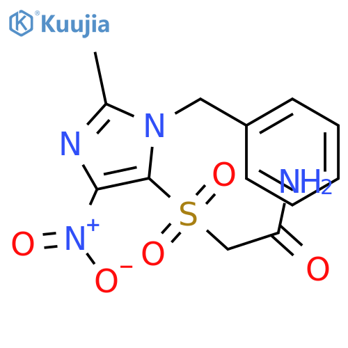 Acetamide,2-[[2-methyl-4-nitro-1-(phenylmethyl)-1H-imidazol-5-yl]sulfonyl]- structure