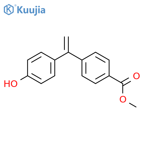 Benzoic acid, 4-[1-(4-hydroxyphenyl)ethenyl]-, methyl ester structure