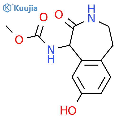 Carbamic acid, (2,3,4,5-tetrahydro-8-hydroxy-2-oxo-1H-3-benzazepin-1-yl)-, methyl ester structure