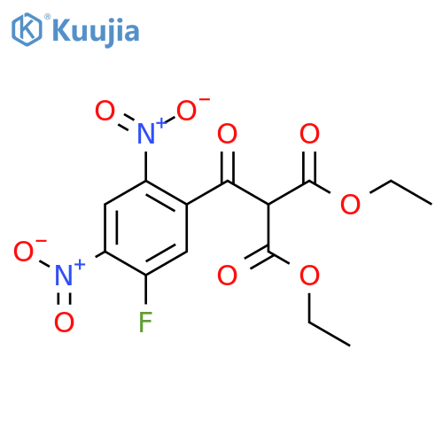 Propanedioic acid, (5-fluoro-2,4-dinitrobenzoyl)-, diethyl ester structure
