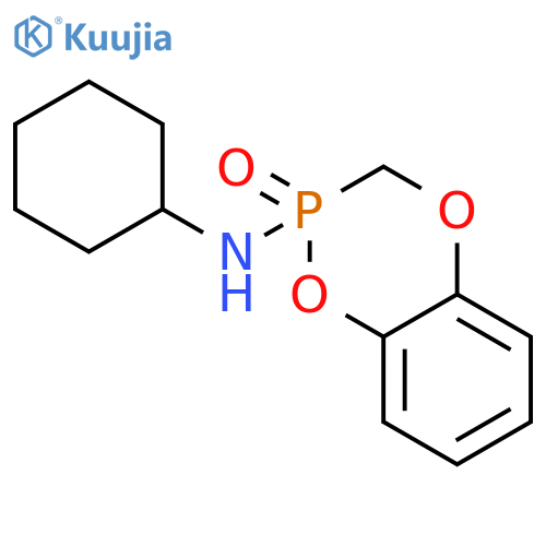1,4,2-Benzodioxaphosphorin-2(3H)-amine, N-cyclohexyl-, 2-oxide structure