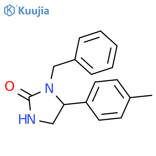 2-Imidazolidinone, 5-(4-methylphenyl)-1-(phenylmethyl)- structure