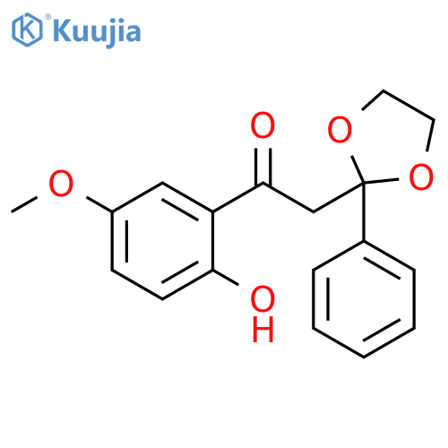 Ethanone, 1-(2-hydroxy-5-methoxyphenyl)-2-(2-phenyl-1,3-dioxolan-2-yl)- structure