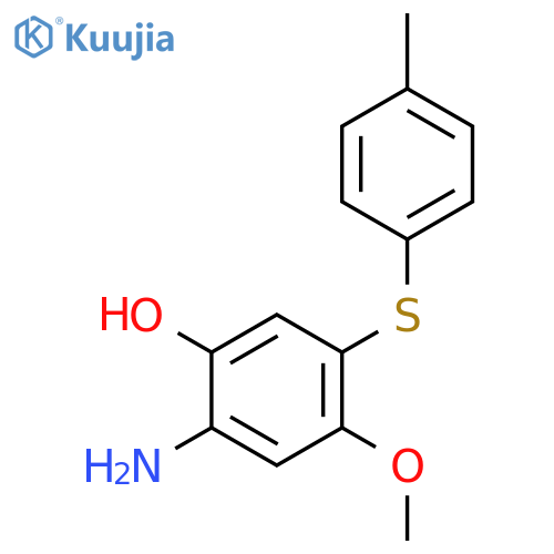 Phenol, 2-amino-4-methoxy-5-[(4-methylphenyl)thio]- structure
