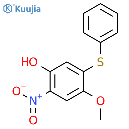 Phenol, 4-methoxy-2-nitro-5-(phenylthio)- structure