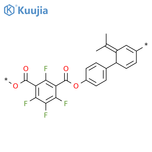 Poly[oxycarbonyl(2,4,5,6-tetrafluoro-1,3-phenylene)carbonyloxy-1,4-phenylene(1-methylethylidene)-1,4-phenylene] structure
