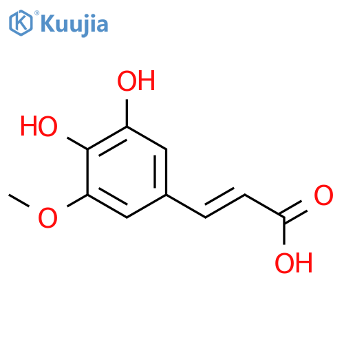 3-(3,4-dihydroxy-5-methoxyphenyl)prop-2-enoic acid structure