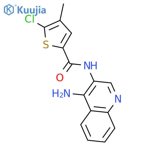 2-Thiophenecarboxamide, N-(4-amino-3-quinolinyl)-5-chloro-4-methyl- structure