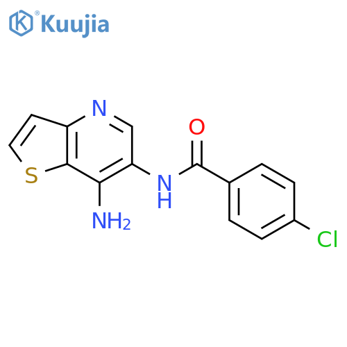 Benzamide, N-(7-aminothieno[3,2-b]pyridin-6-yl)-4-chloro- structure