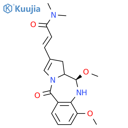 2-Propenamide,N,N-dimethyl-3-[(11R,11aS)-5,10,11,11a-tetrahydro-9,11-dimethoxy-5-oxo-1H-pyrrolo[2,1-c][1,4]benzodiazepin-2-yl]-,(2E)- structure