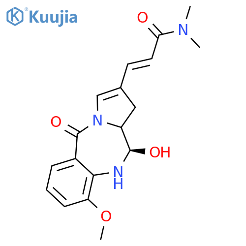 2-Propenamide,N,N-dimethyl-3-[(11R,11aS)-5,10,11,11a-tetrahydro-11-hydroxy-9-methoxy-5-oxo-1H-pyrrolo[2,1-c][1,4]benzodiazepin-2-yl]-,(2E)- structure