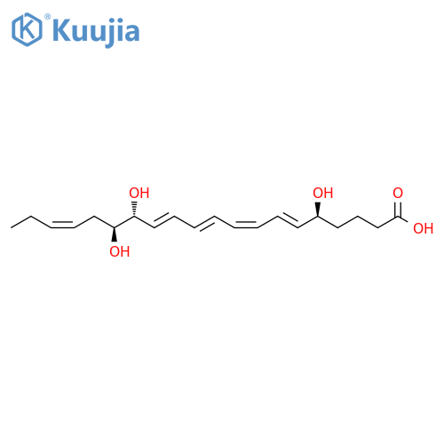 6,8,10,12,17-Eicosapentaenoicacid, 5,14,15-trihydroxy-, (5S,6E,8Z,10E,12E,14R,15S,17Z)- structure
