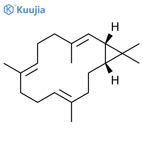 Bicyclo[12.1.0]pentadeca-2,6,10-triene, 3,7,11,15,15-pentamethyl-,(1S,2E,6E,10E,14R)- structure