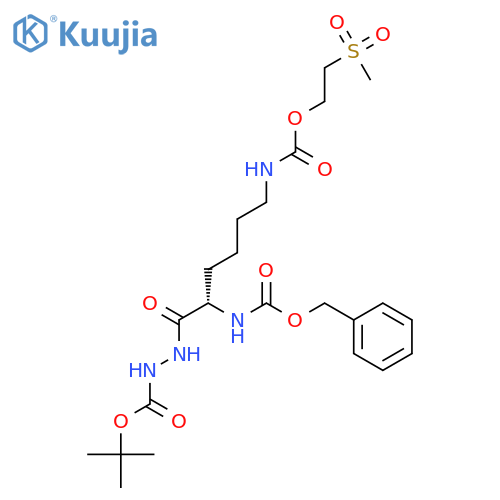 12-Oxa-15-thia-2,3,10-triazahexadecanoic acid, 4,11-dioxo-5-[[(phenylmethoxy)carbonyl]amino]-, 1,1-dimethylethyl ester, 15,15-dioxide, (S)- structure