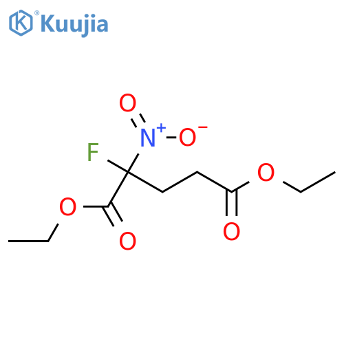 diethyl 2-fluoro-2-nitropentanedioate structure