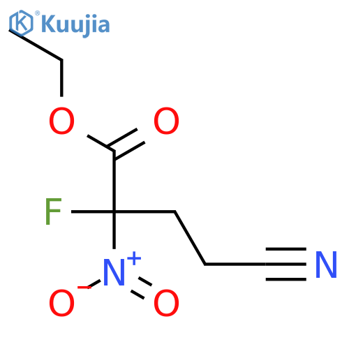 Butanoic acid, 4-cyano-2-fluoro-2-nitro-, ethyl ester structure