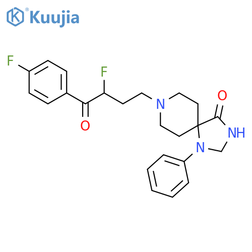 1,3,8-Triazaspiro[4.5]decan-4-one, 8-[3-fluoro-4-(4-fluorophenyl)-4-oxobutyl]-1-phenyl- structure