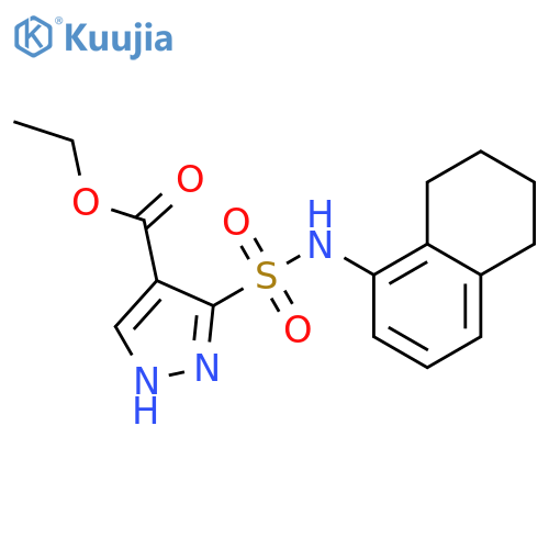 ethyl 5-[(5,6,7,8-tetrahydronaphthalen-1-yl)sulfamoyl]-1H-pyrazole-4-carboxylate structure
