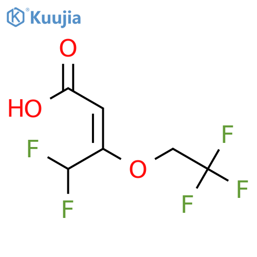 2-Butenoic acid, 4,4-difluoro-3-(2,2,2-trifluoroethoxy)-, (E)- structure