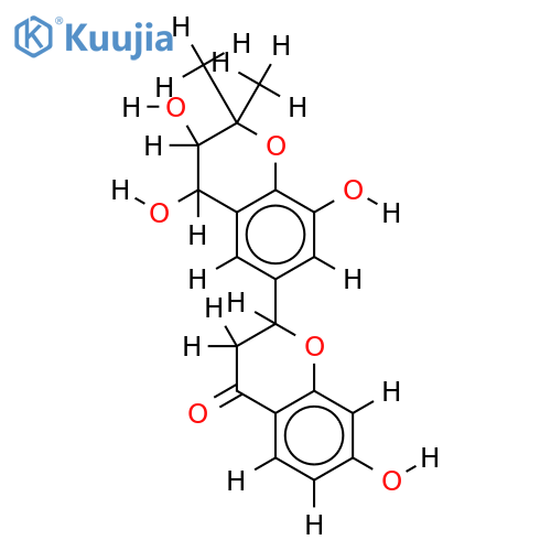 2(S)-5',7-dihydroxy-[2'',2''-(3'',4''-dihydroxy)-dimethylpyrano]-(5'',6'':3',4')flavanone structure