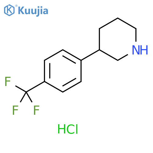 3-[4-(trifluoromethyl)phenyl]piperidine;hydrochloride structure