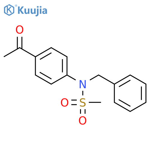Methanesulfonamide,N-(4-acetylphenyl)-N-(phenylmethyl)- structure